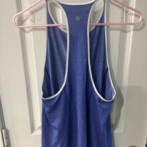 Indigo color Lululemon my race my pace tank.